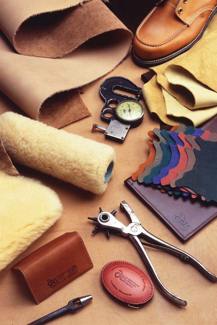 Book cloth and leather cut for cases